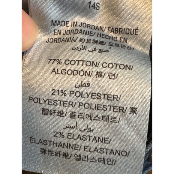 Curvy Boot Leg Jeans Low Rise Size 14S Short Length Dark Wash 77% Cotton Stretch - Picture 5 of 5